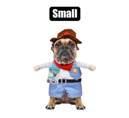 Pet dog novelty clothing sheriff-small