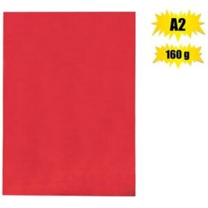 Art+craft board a2 160g sheet red br