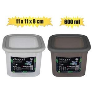 Cannister elegant 600ml 11x11x8cm