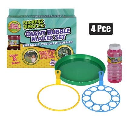 Giant bubble set with solution 4pc