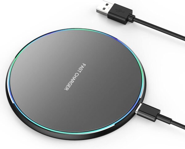 Wireless Charger, Wireless Charging Pad Compatible with iPhone 15 14 13 12 11 Pro Max/Mini/Plus/XR/X/8, 15W Max Fast Wireless Charging Pad Mat for Samsung Galaxy S23/S22/S21/S20/S10, Air Pods Pro/3/2