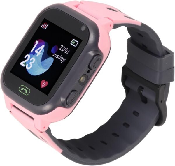 Smart Watches for Kids, 1.44in Color Touch Screen Waterproof Phone Watch with SOS, GPS Tracker, Two Way Call, Voice Chat, LBS Positioning, Games, Birthday Gift for Kids (Pink)