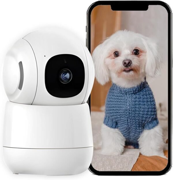 aichiw Security Camera Indoor,1080P WiFi Camera with Wired Mode, Wireless IP Camera Pet Camera with Night Vision,2-Way Audio,355°Pan/Tilt Smart Tracking,Human&Motion Detection,Sound&Light Siren