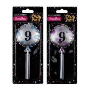 Candle birthday balloon round asstd-9