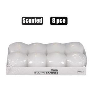 Candle votive 3.5cm 8pce white scented