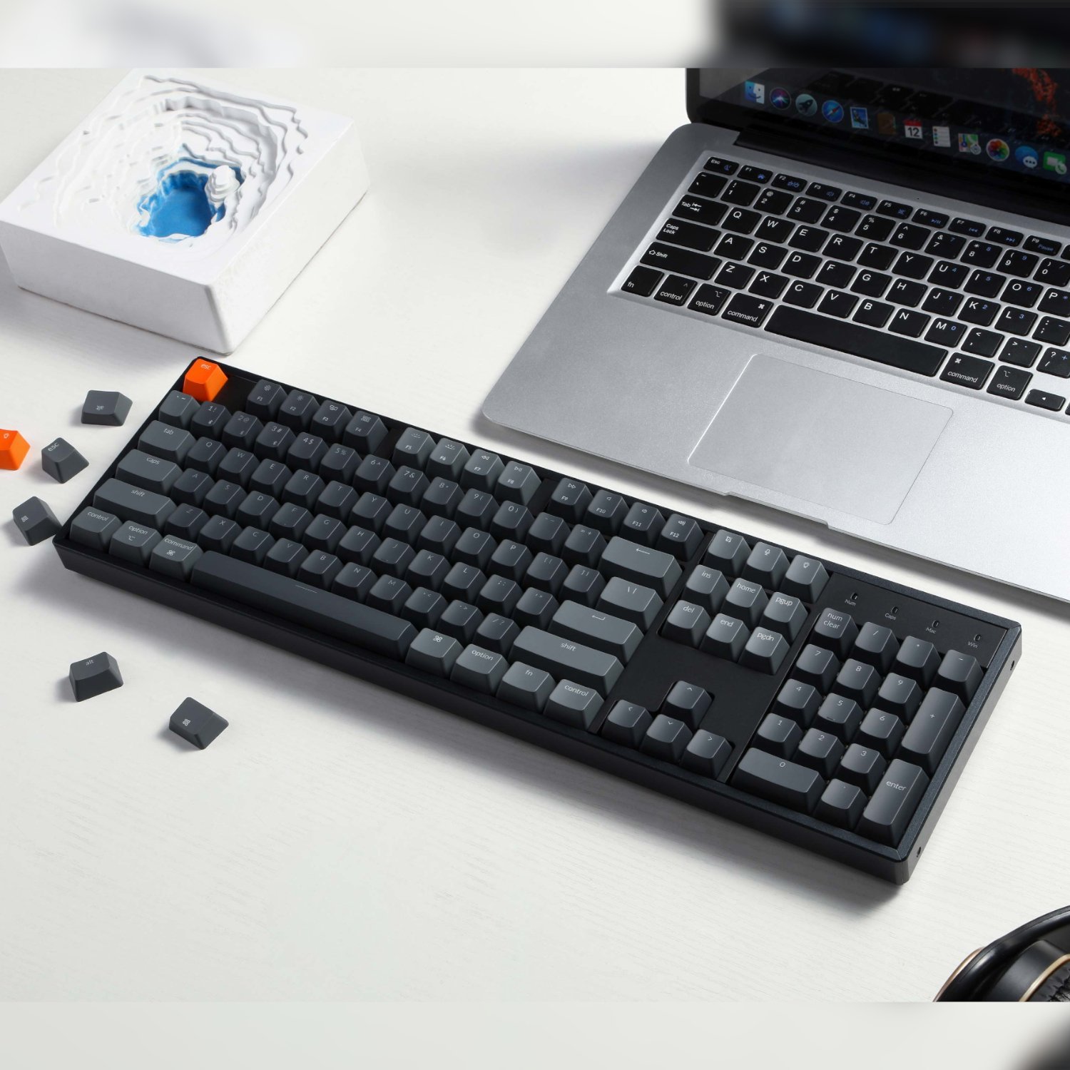 Keychron K10 QMK Full-size RGB Wireless Custom Mechanical Keyboard V.2 (Super RED Switch) – Black - Image 4